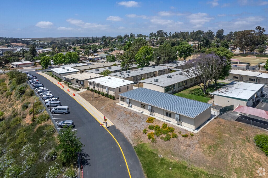 An elevated view of the Fallbrook STEM Academy in Fallbrook.