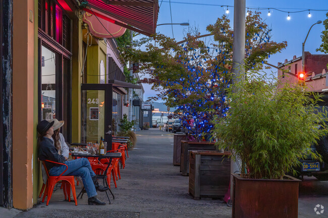 Enjoy Mediterranean influenced dishes with views of the Columbia at Astoria Cafe & Market.