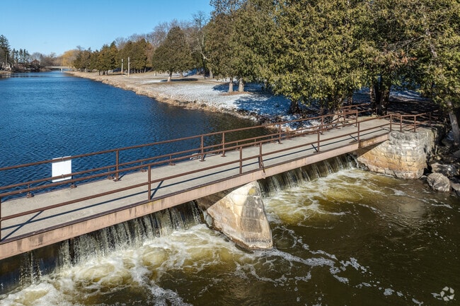 River Hill Park in Kewaskum, WI has a dam where the Milwaukee River flows through the Village.