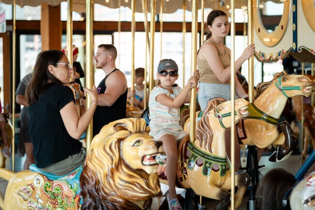 Carousel at Canalside adds charm to Buffalo’s waterfront near Ellicott.