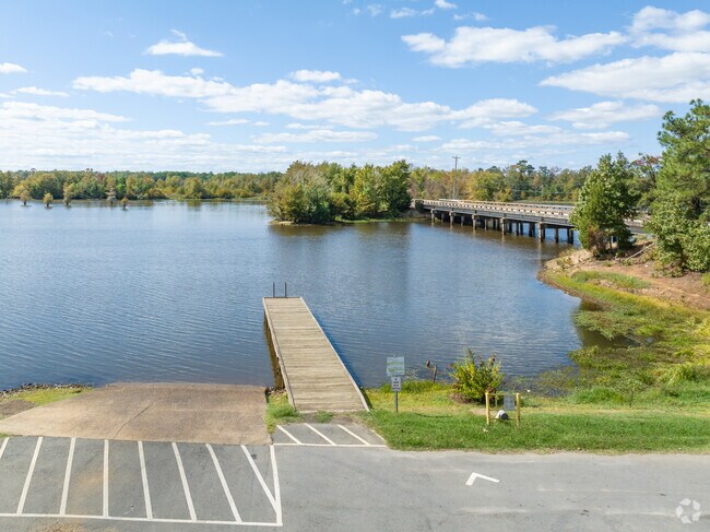 There's easy access to the water in Cypress Black Bayou Reservoir.