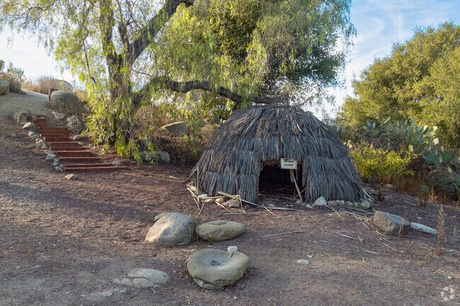 The Kumeyaay-Ipai Center in Poway offers a glimpse into the history and culture of Poway.