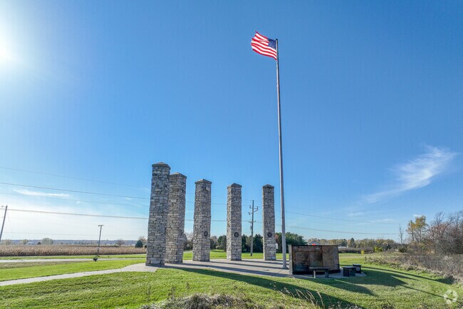 The Korean War Veterans Memorial in Leroy is where many residents go to pay their respects.