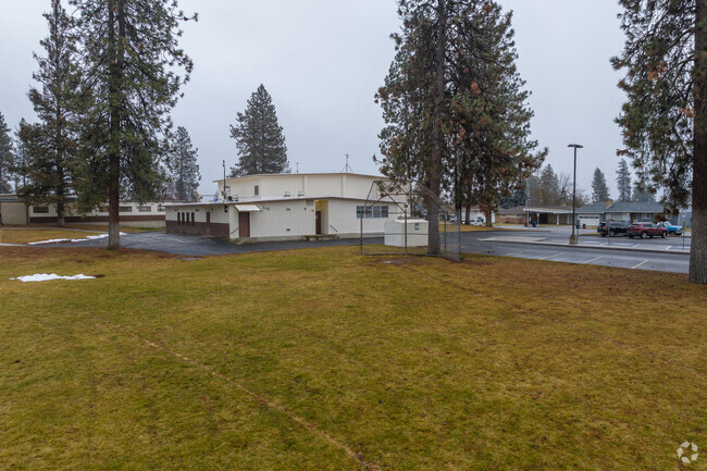Balboa Elementary School has a small baseball diamond behind the school.