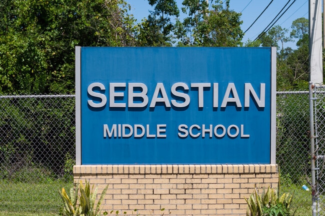 The sign at the entrance of the Sebastian Middle School in Saint Augustine.