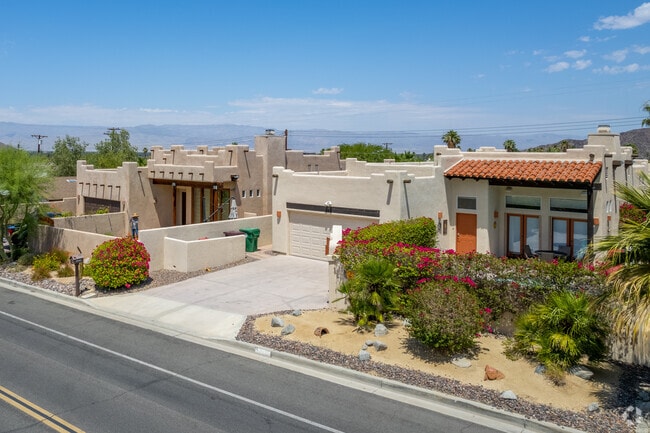 Adobe homes in La Quinta are plenty and blend in with the environment.