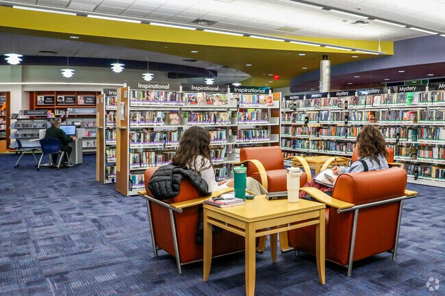 Bedford Public Library has rows upon rows of books and movies for Bedford residents.