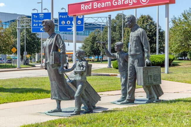 T.F. Green Airport’s family sculpture brings inspiration to travelers in Hillsgrove.
