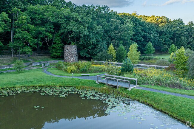 West End residents enjoy walking around the pond in Rockwell Park.
