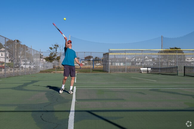 L Street Field features tennis courts for local recreation.