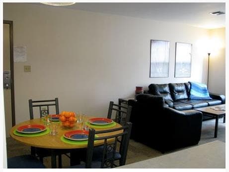 fully furnished dining & living room