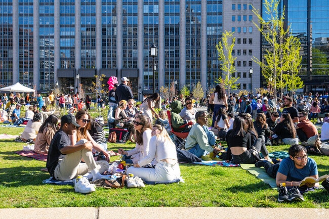 Downtown DC residents can swing into spring at Franklin Park's Jazz & Blossom Fest.