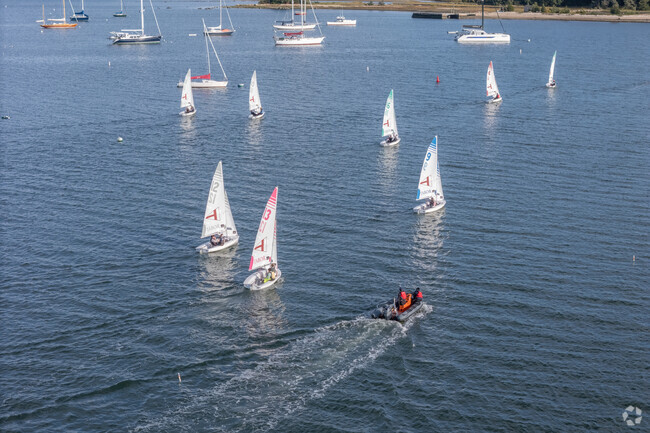 Sailboats are a big part of the Marion Center neighborhood with the Tabor Academy training.