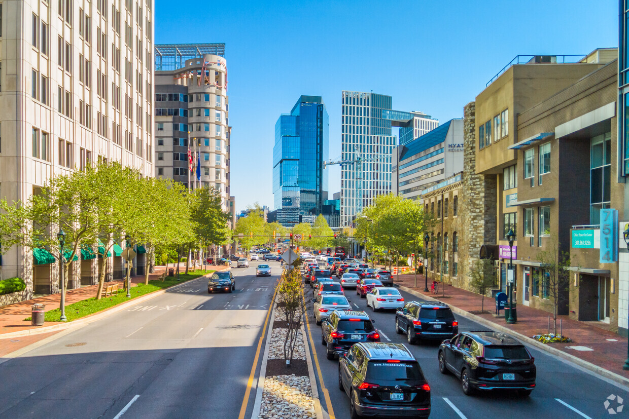 Downtown Bethesda Maryland in suburban Washington DC.