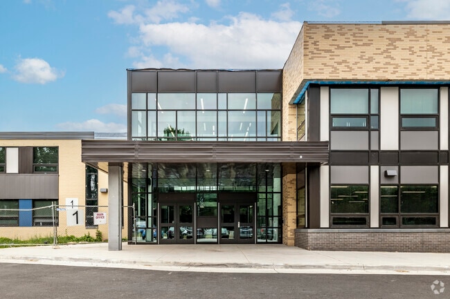 Frost Middle School main entrance in Fairfax.
