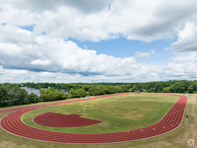 Take a few laps at the Saxton Middle School track and field.