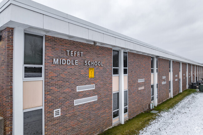 Tefft Middle School has a student teacher ratio of 12 to 1.