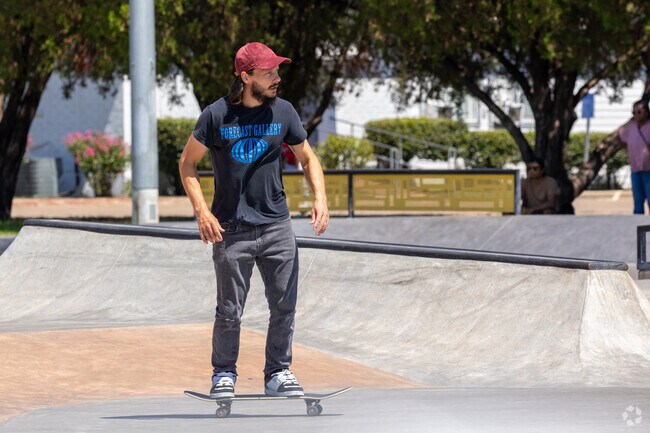 Jon Comer Skatepark in Rick Oden Park, is where Garland residents go to practice skateboarding.