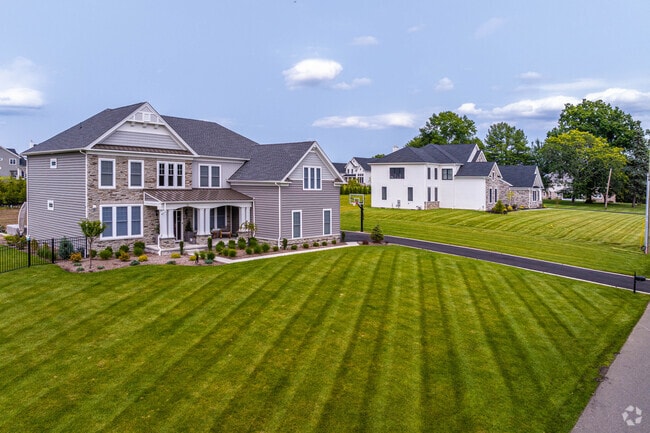Large homes with well-manicured lawns are common in Upper Saddle River.