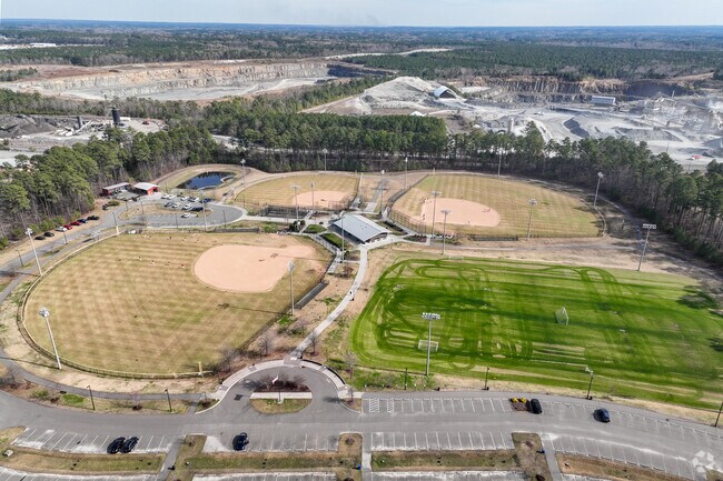 Residents of Butner enjoy watching baseball and soccer games at Butner Athletic Park.