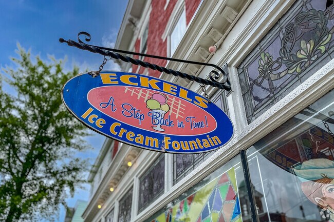 Visit Eckels Ice Cream Fountain in Mechanicsburg, a local favorite.