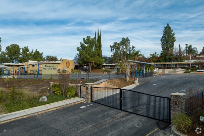 A view of the Valley Preparatory School buildings from the street.