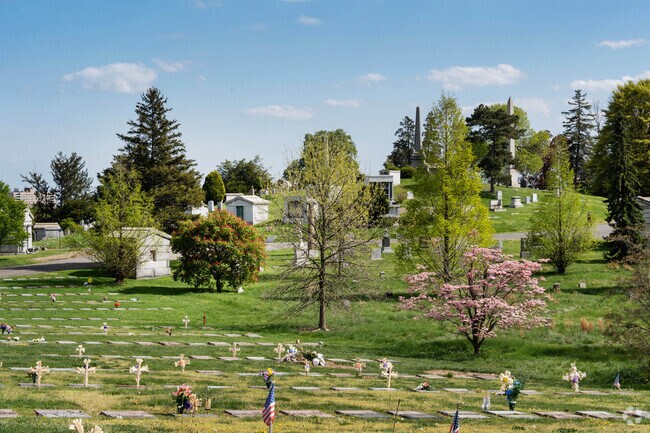 Spring blooms in Greenwood Cemetery,  neighboring Windsor Terrace.