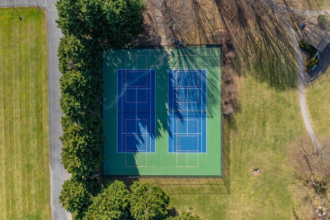 The tennis courts at Lisbon Elementary School.