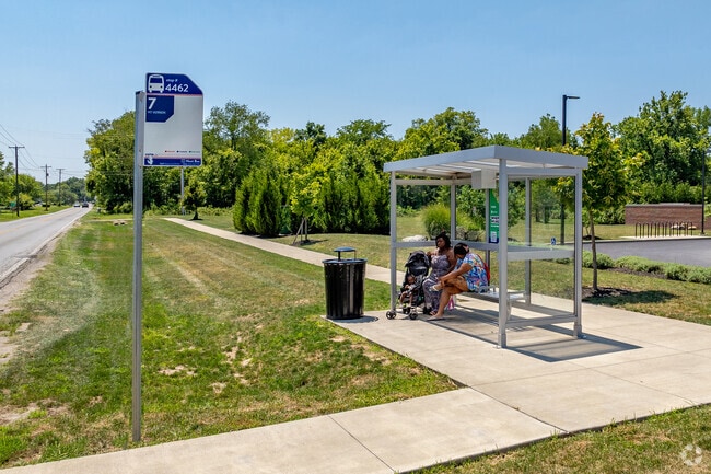 COTA bus line number 7 has a few  bus stops along Cassady Avenue.