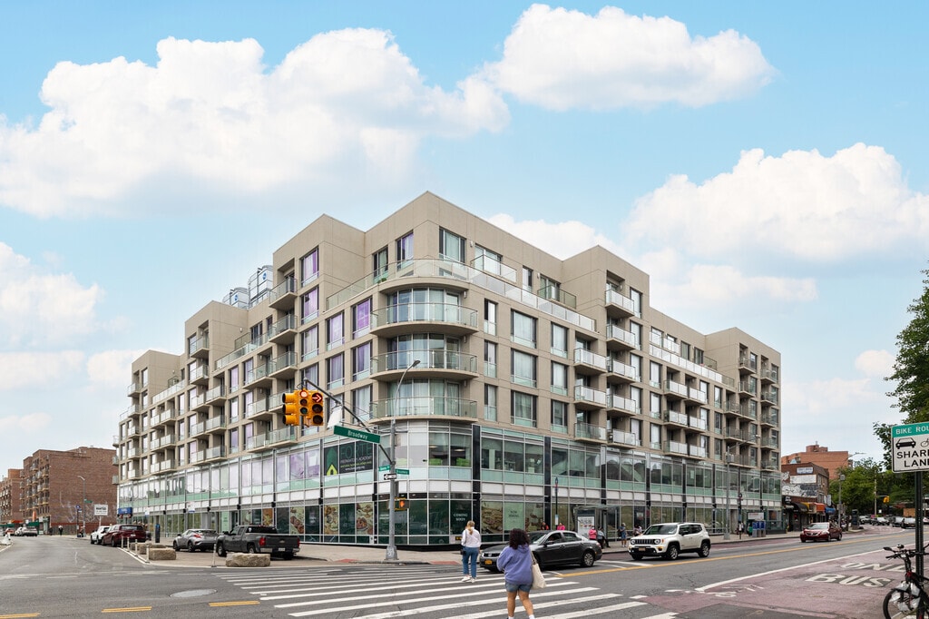 Forte Preparatory Academy Charter in Queens, New York is housed in a large mixed-use building.