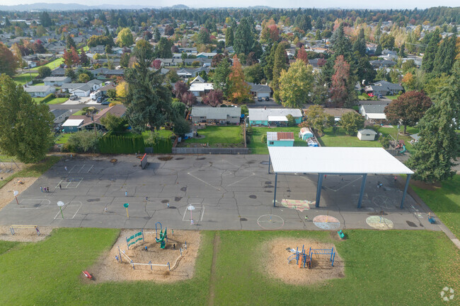 Elizabeth Page Elementary School has a great play area for all the kids in school.