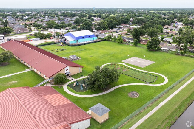 Students of Laplace Elementary School have plenty of room to run and play during recess.