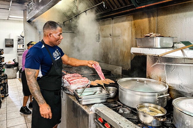The cuts of meat cooked up at BBQ Luso are quite fresh and sizable in Perth Amboy, NJ.