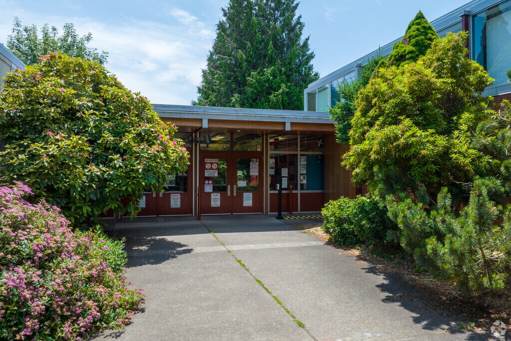 The entrance to Atkinson Elementary welcomes students on SE Division Street in Portland.