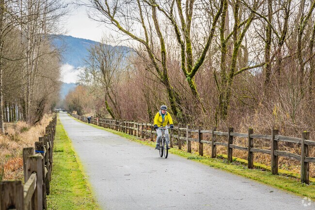 The East Sammamish Lake Trail is an 11-mile recreational trail running along Lake Sammamish.