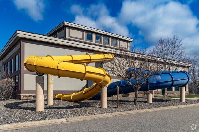 Three Bear Waterpark in Baxter has waterslides, hot tubs, and a lazy river.