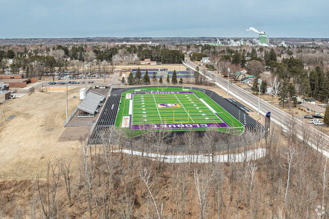 Cloquet Middle School is adjacent to the stadium.