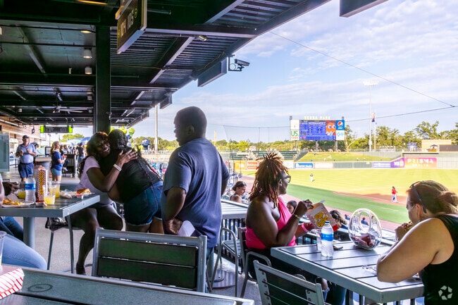Belmont is a very short distance to all the action of a Columbia Fireflies baseball game.