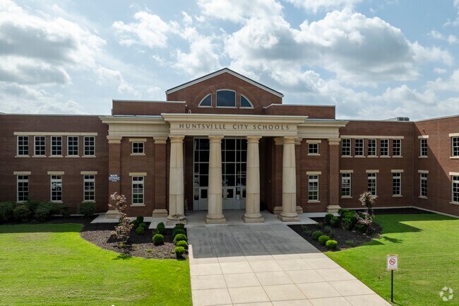 Entrance to New Century Technology High School in Huntsville Alabama.