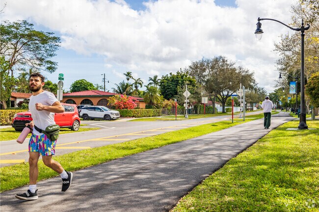 Residents of Virginia Gardens, FL enjoy the well-maintained sidewalks and streets.