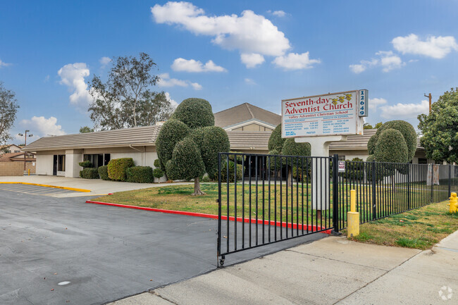 A welcoming entrance is seen at Valley Adventist Christian School in Moreno Valley.