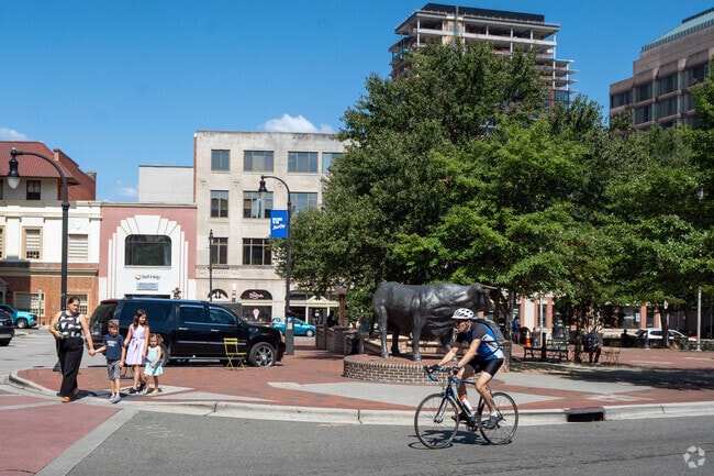 Durham’s vibrant city center is about 5 miles from Weaver.