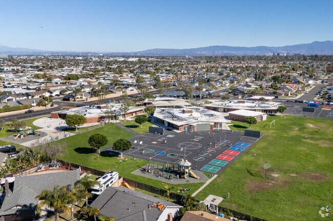 Isojiro Oka Elementary School serves the K-5 students in Huntington Beach.