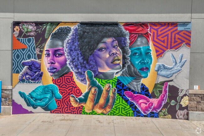 Murals like this, at the local Homeland, can be found throughout the community of Culbertson.