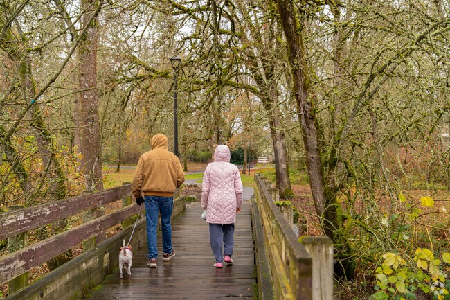 The Pathfinder-Genesis Trail weaves throughout Derry Dell and lands at Woodard Park.