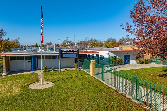American flag flies high at Foothill Ranch Middle School.