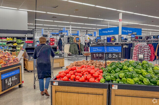 There are shopping establishments nearby Dellwood, including a Walmart.