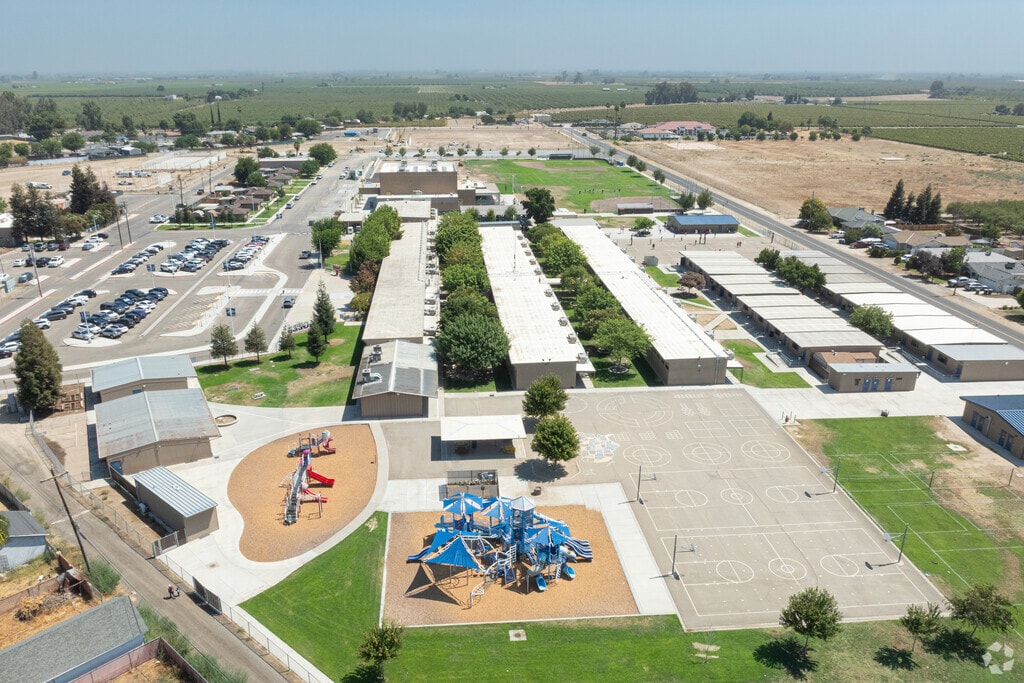 Plenty of open space surrounds the campus at Caruthers Elementary School.