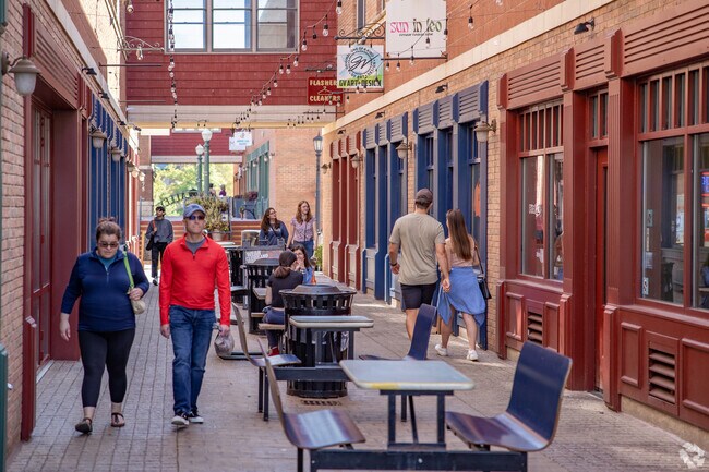 Acorn Alley in Kent near Brady Lake offers shopping, dining and relaxing spaces.