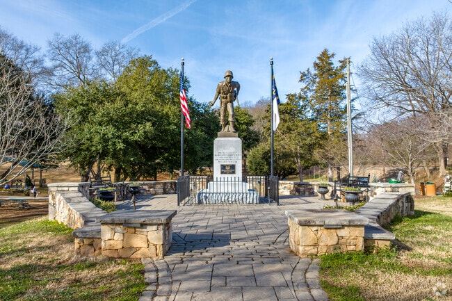 Military memorial within Stowe Park.